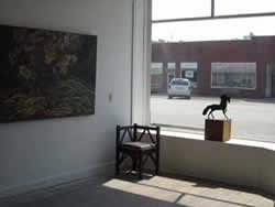 Ellen's Bronze Horse in Window