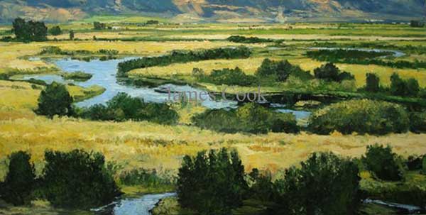 James Pringle Cook - Silver Creek-Dust Devil